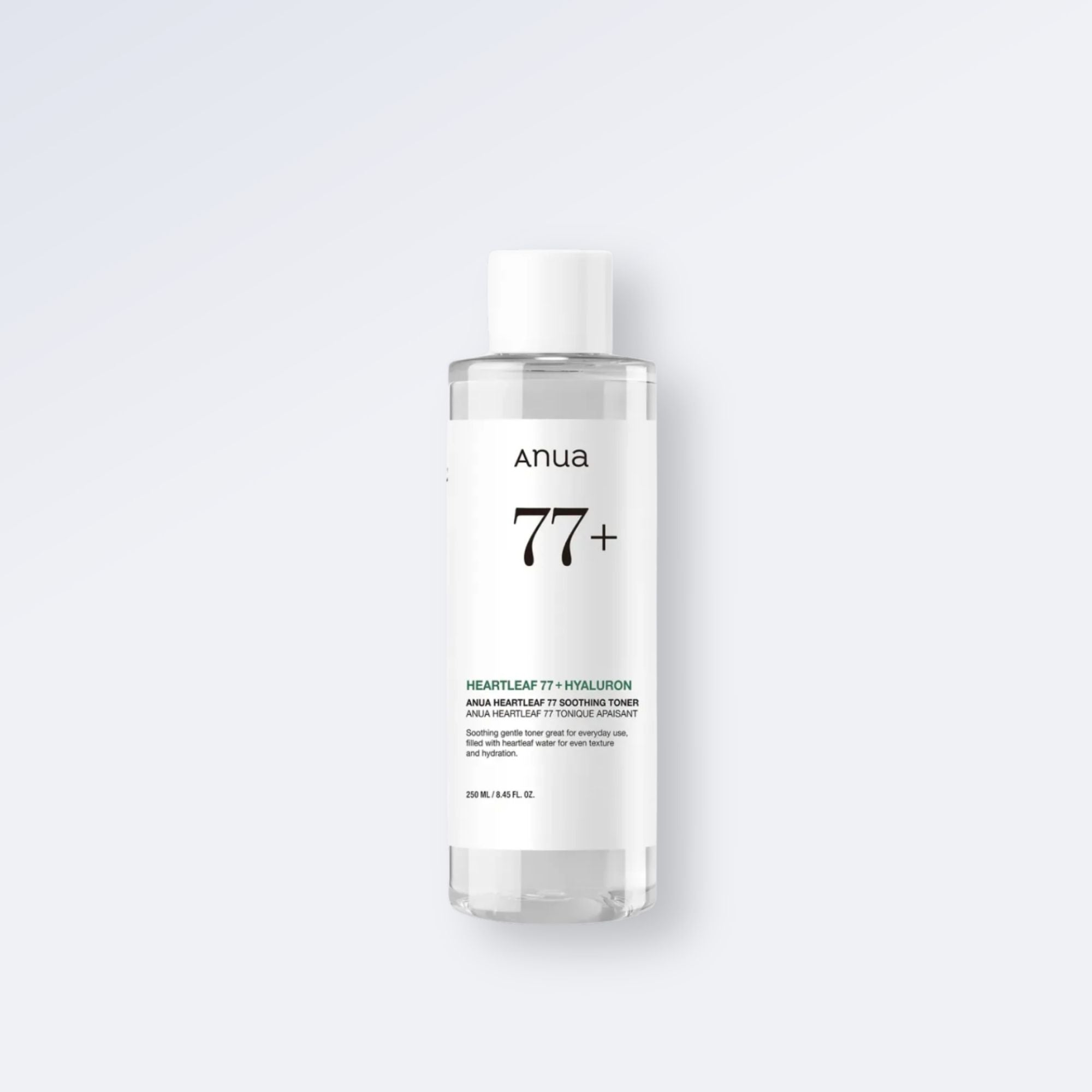 ANUA HEARTLEAF 77 SOOTHING TONER 250ml: a soothing toner providing hydration and nourishment, suitable for dry skin and desert climates like UAE.