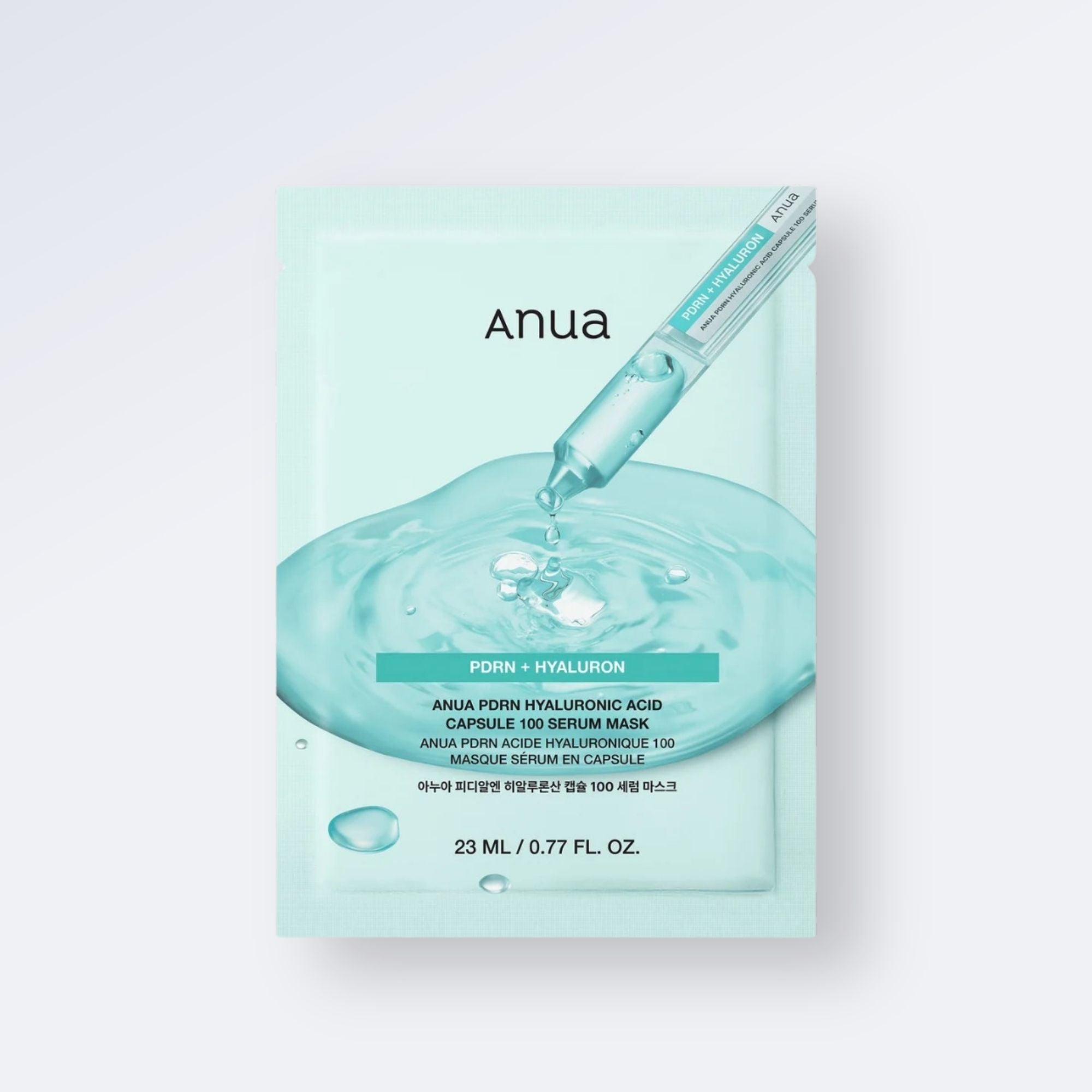 ANUA PDRN HYALURONIC ACID CAPSULE 100 SERUM MASK: a concentrated serum providing hydration and nourishment, suitable for dry skin and desert climates like UAE.