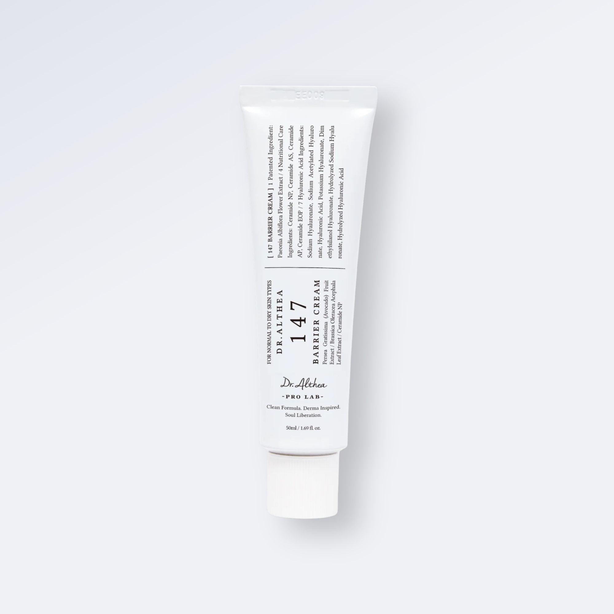 Tube of Dr. Aethos 147 Barrier Cream on a white background