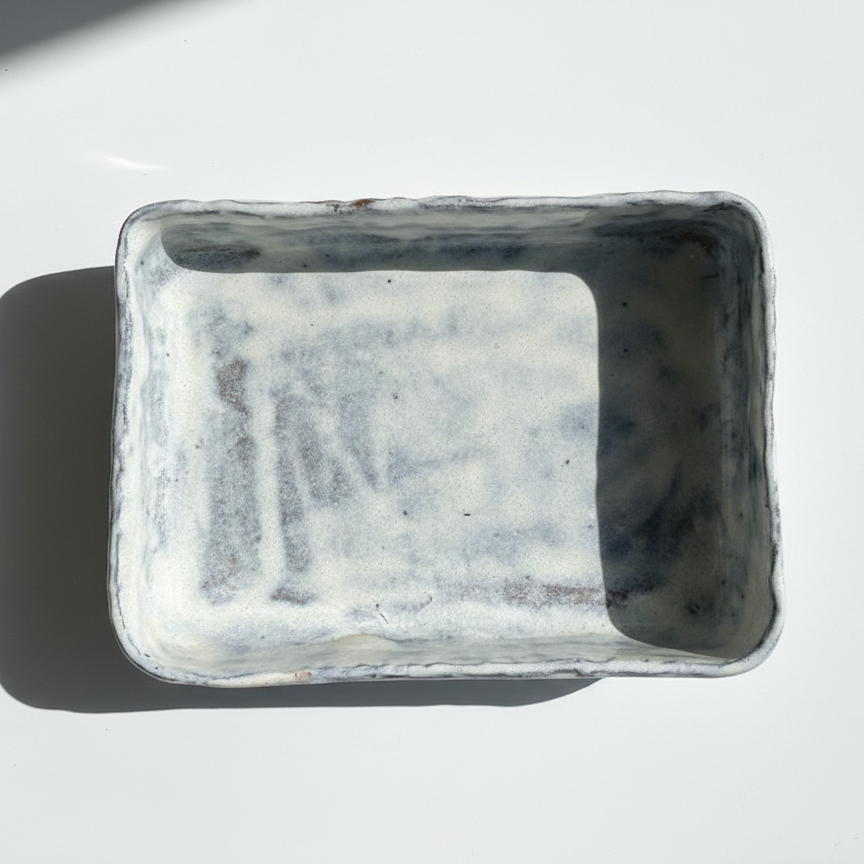Rectangular  with visible texture on a white background