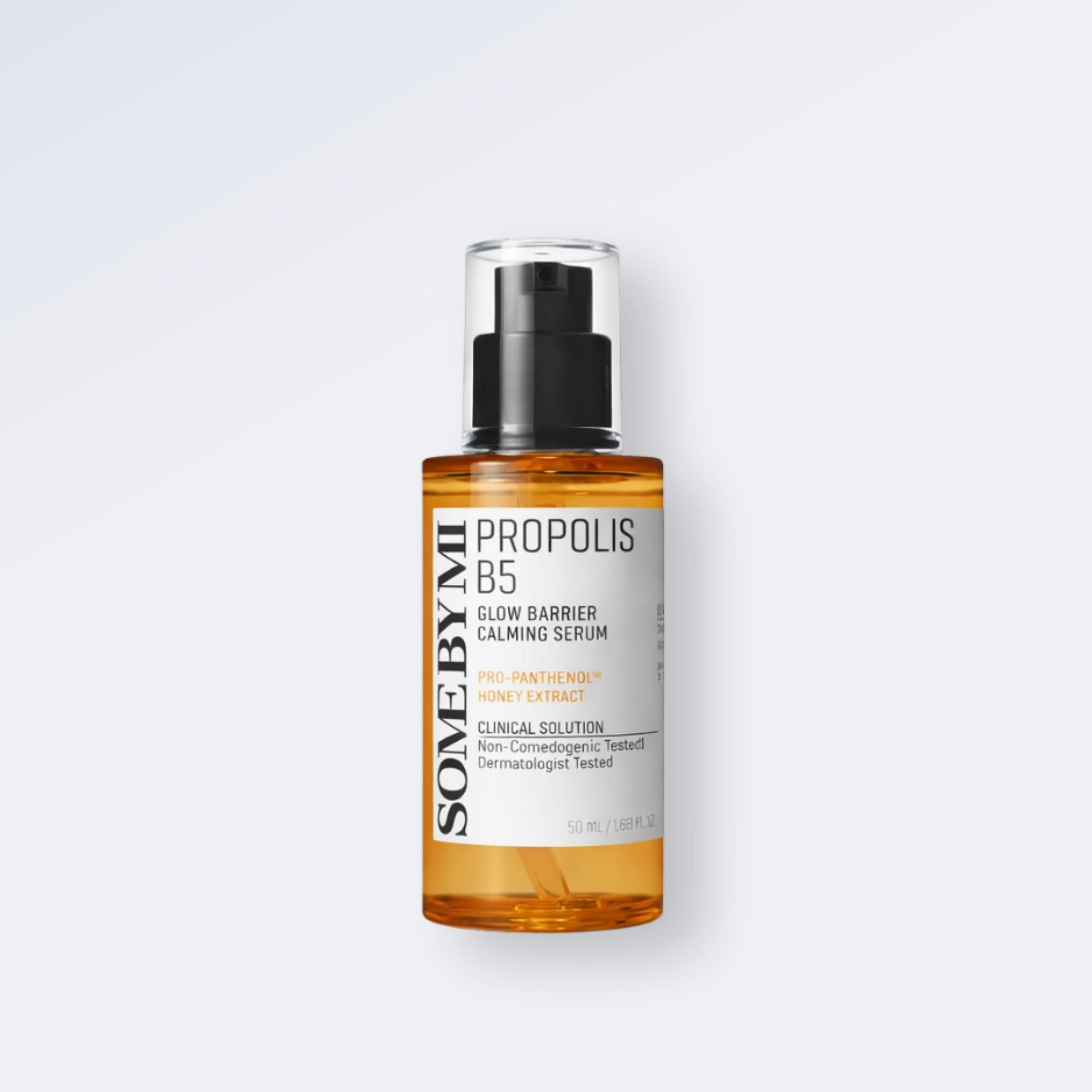 Bottle of Some By Mi Propolis 85 serum on a white background